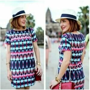 J. Crew Factory Geometric Print Gallery Sheath Dress Size 4